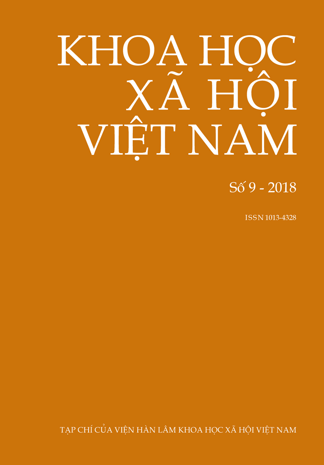 Khoa học xã hội Việt Nam. Số 9 - 2018